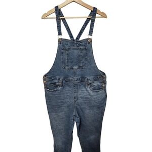 Universal Thread Denim Jean Wide Leg Overalls Women's Sz 16/33R Cottagecore Y2K